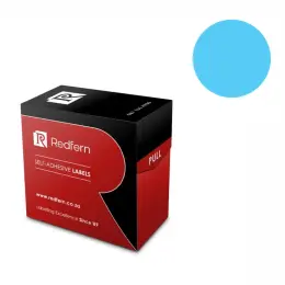 Redfern round colour coded self adhesive labels roll form 19mm box 250 C19 (Per 1) - Blue