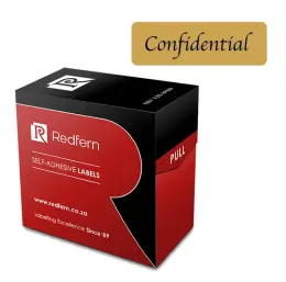 Self Adhesive Instruction Labels 15mm x 40mm Roll of 125 - Confidential