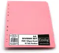 Board file dividers single colours plain tab 10 A4 DIV10TMDS (Per 1) - Pink image