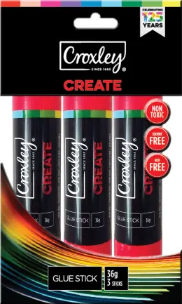 Croxley Glue Stick 36gr Pack of 3
