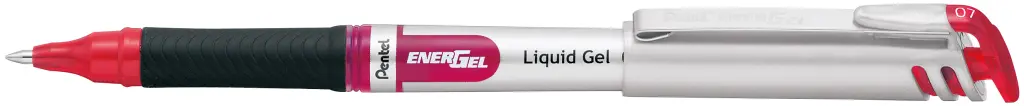 Pentel Energel Rollerball Pen Metal Tip 0.7mm BL17 - Red
