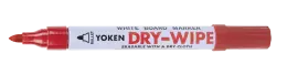 Yoken Whiteboard Marker Fine Bullet Point No600A - Red