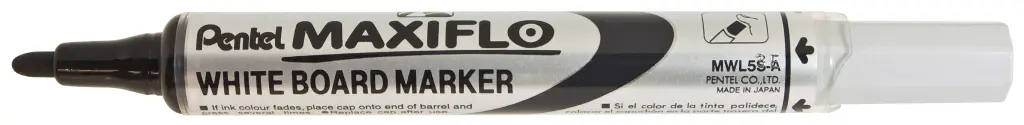 Pentel Maxiflo Whiteboard Marker, Fine Bullet Tip - Black