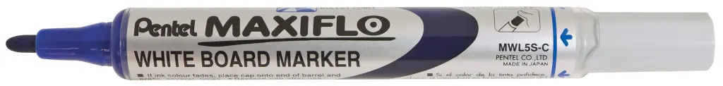 Pentel Maxiflo Whiteboard Marker, Fine Bullet Tip - Blue