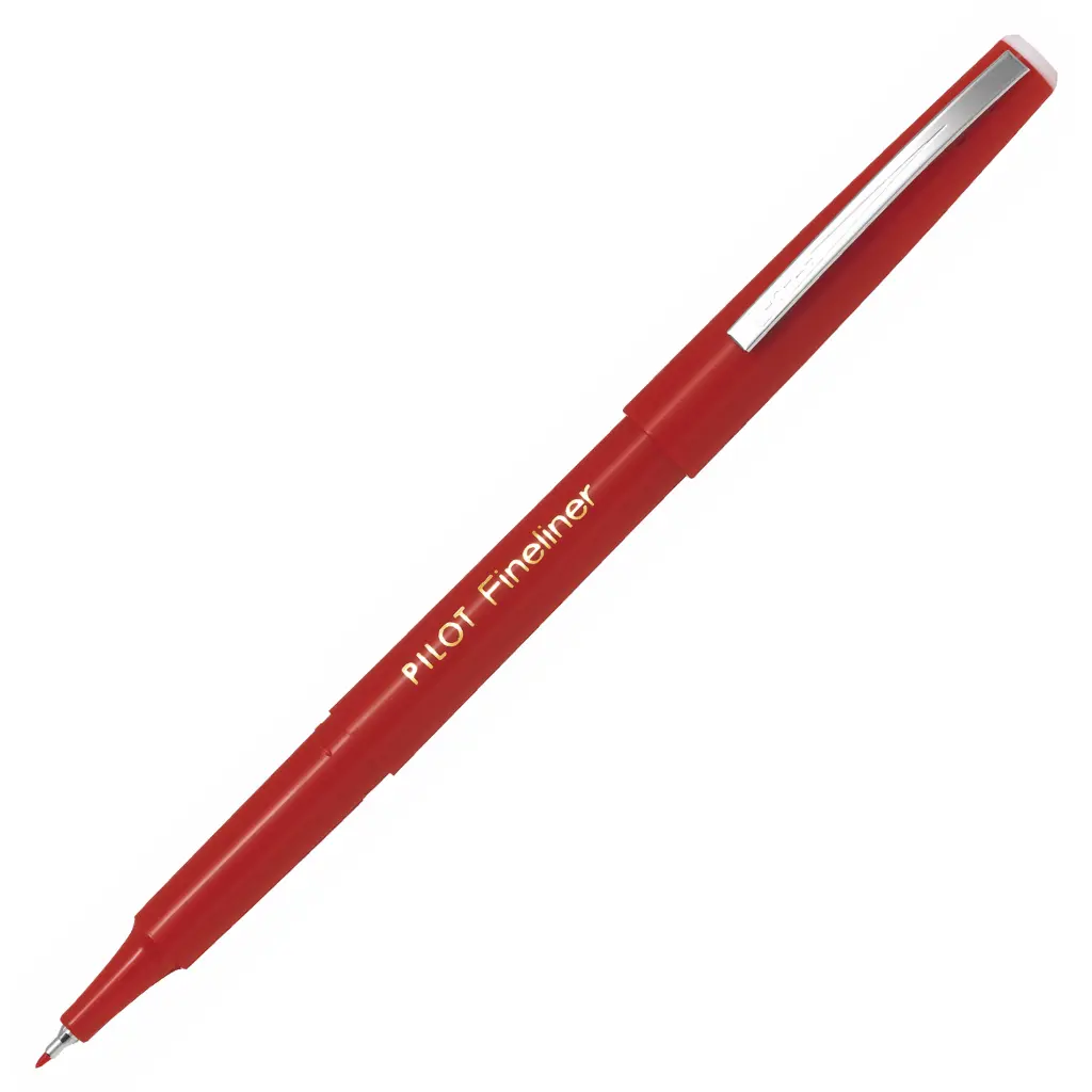 Pilot Fineliner Fibre Tip Pen SW-PPF, 0.4mm point - Red