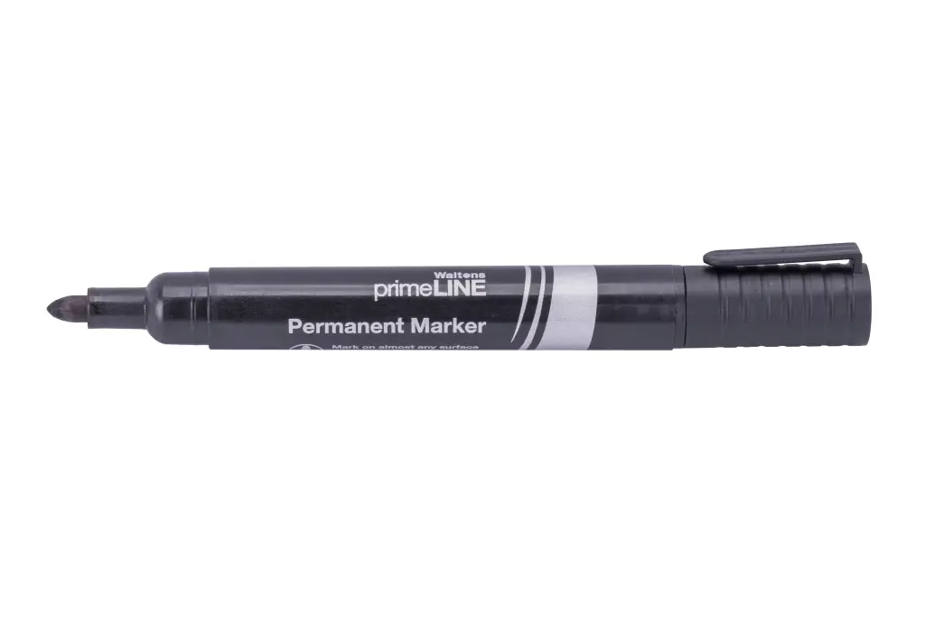 Waltons Primeline Permanent Bullet Point Marker-B (Each) - Black