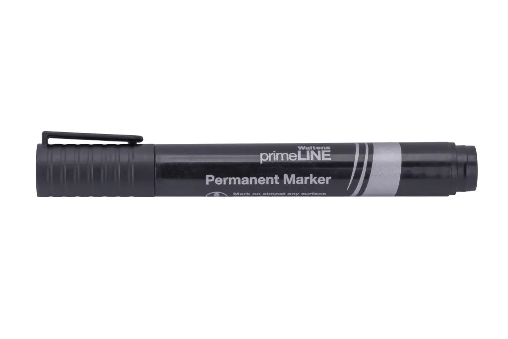 Waltons Primeline Permanent Bullet Point Marker-B (Each) - Black