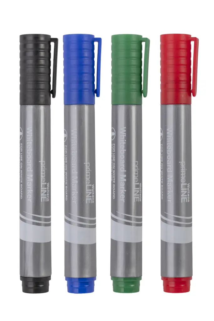 Waltons Primeline Whiteboard Marker Bullet Point Carded Set of 4