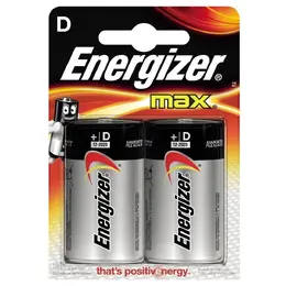 Energizer Battery Max D 1.5v LR20 E000040500 (Pack 2)