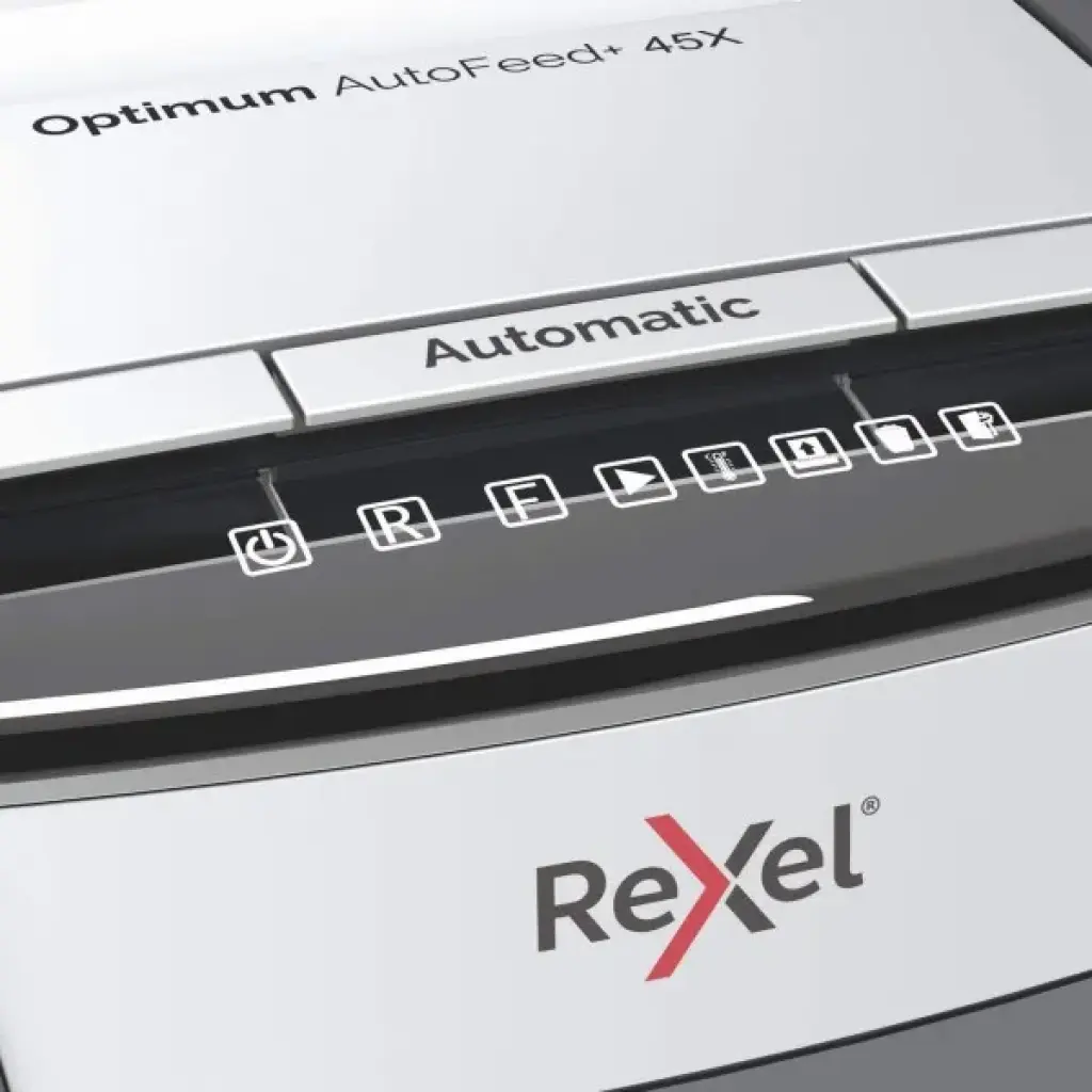 Rexel Optimum AutoFeed+ 45X Automatic Cross Cut P4 Paper Shredder