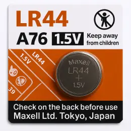 Alkaline Button Cell Battery LR44 / A76 – 1.5V ea