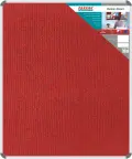 Parrot Bulletin Board Ribbed Aluminium Frame, 1200mm x 1000mm (BD0648) - Maroon image