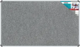 Parrot Bulletin Board Ribbed Aluminium Frame, 1800mm x 1200mm (BD0668) - Grey