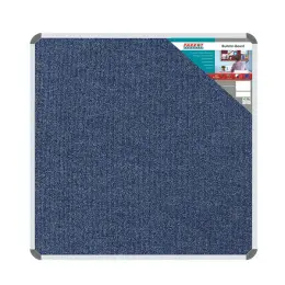 Parrot Bulletin Board Ribbed Aluminium Frame, 900mm x 900mm (BD0628) - Blue