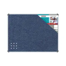 Parrot Bulletin Board Ribbed Aluminium Frame, 900mm x 600mm (BD0625) - Blue
