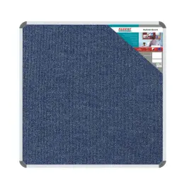 Parrot Bulletin Board Ribbed Aluminium Frame, 1200mm x 1200mm (BD0652) - Blue