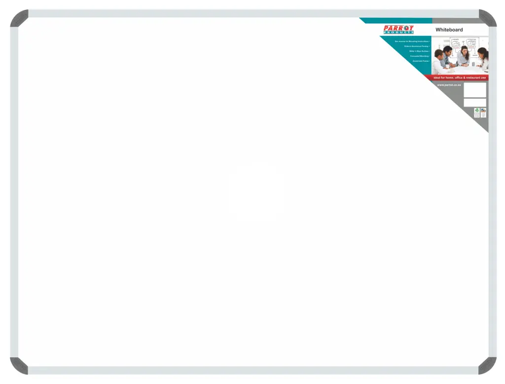 Parrot Standard Non-Magnetic Whiteboard, 900mm x 900mm (BD1228)