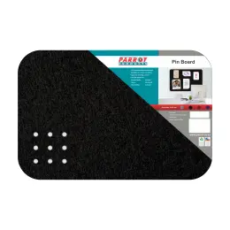 Parrot Pin Board No Frame with Adhesive 900mmx600mm BD0325 - Black