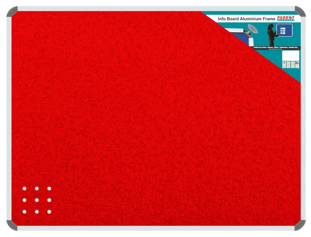 Parrot Info Board Aluminium Frame, 1200mm x 900mm (BD0741) - Red