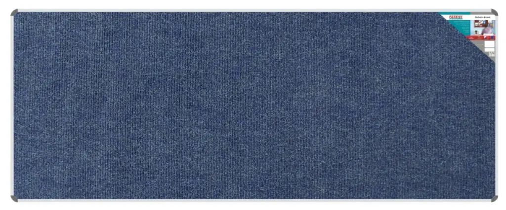 Parrot Bulletin Board Ribbed Aluminium Frame, 3000mm x 1200mm (BD0684) - Blue