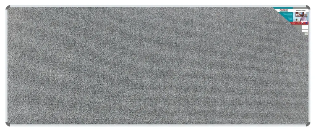 Parrot Bulletin Board Ribbed Aluminium Frame, 3000mm x 1200mm (BD0684) - Grey
