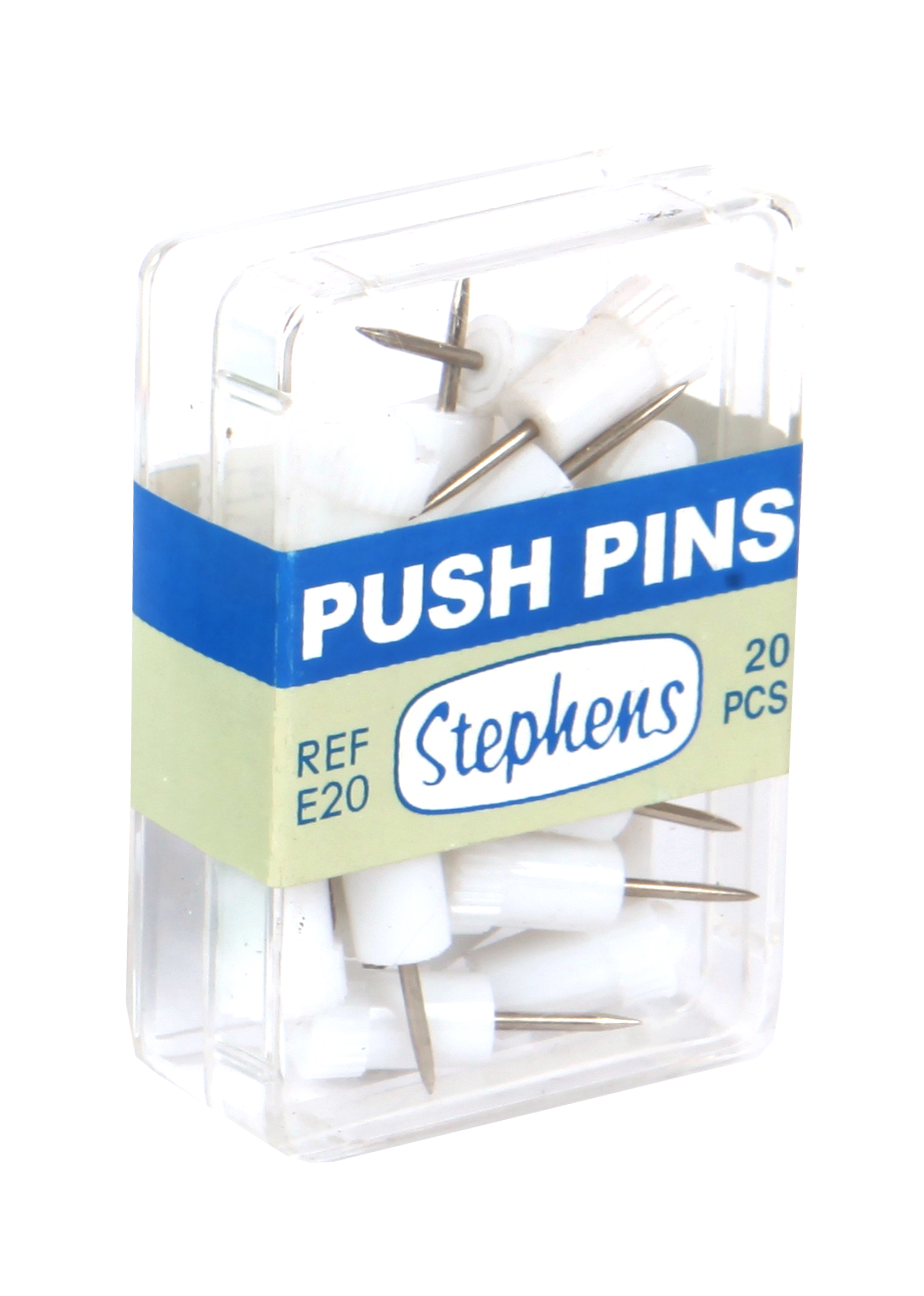 PUSH PIN×KOKKA 生地 hello my friend ! Push Pins E20 Box 20 - White | Waltons