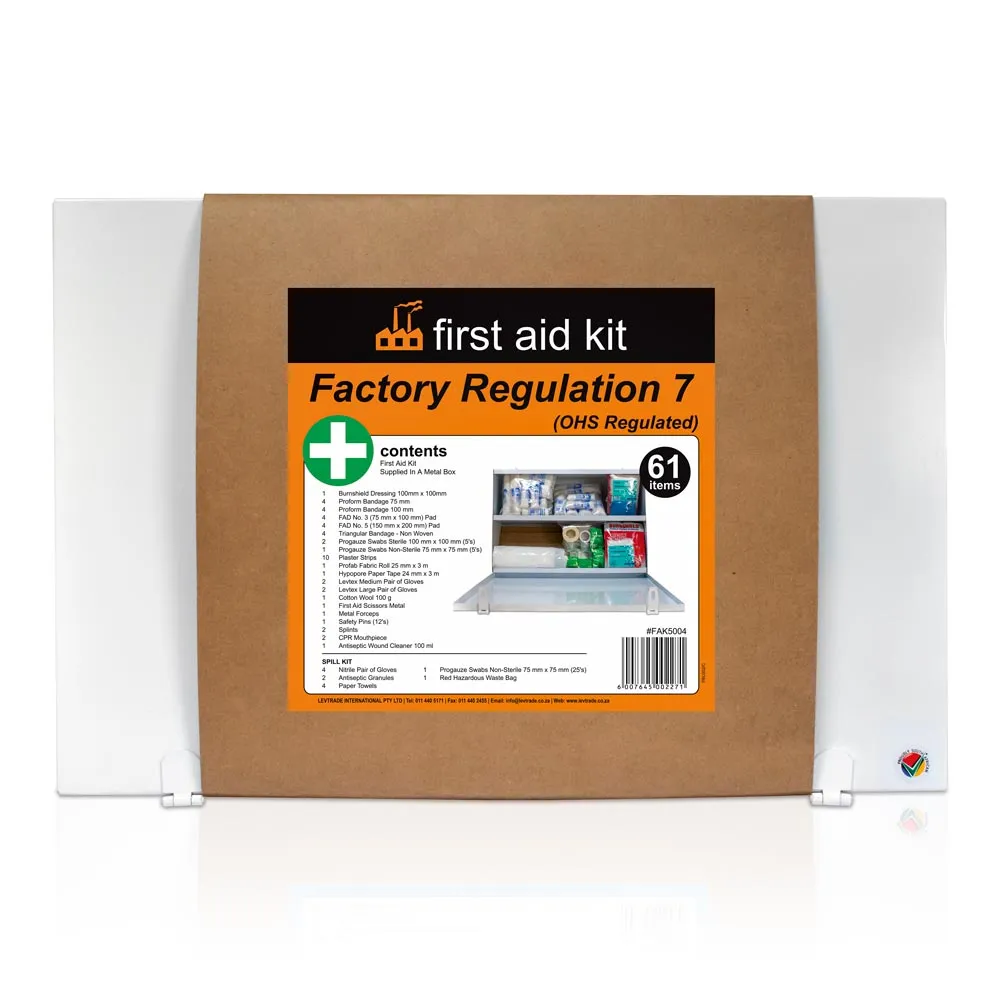 Levtrade First Aid Kit-Factory Regulation 7+Metal Box (Standard