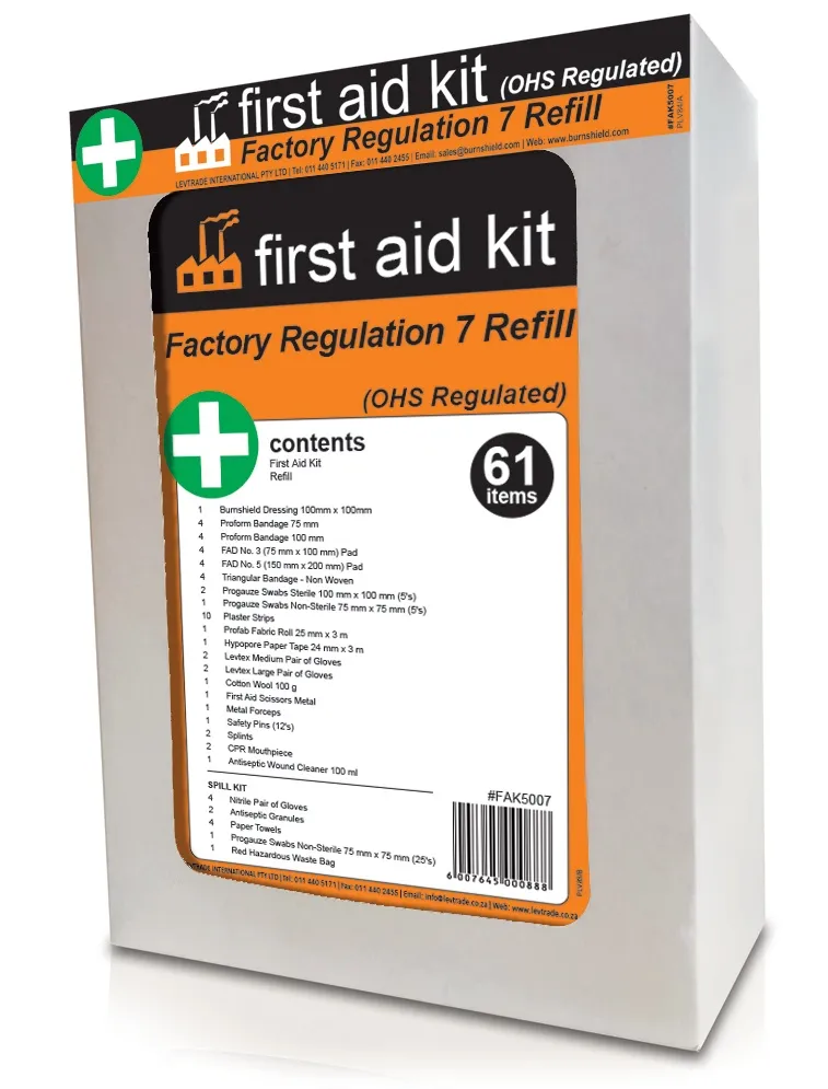 Levtrade First Aid Kit-Factory Regulation 7 Refill Only FAK5007