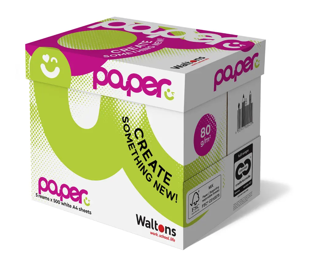 Waltons Copy Paper A4 80gsm Bond White Box (x5 reams)