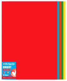 Butterfly Bright Rainbow Board 160gsm A2 BRD450MX (Pack 5) - Assorted