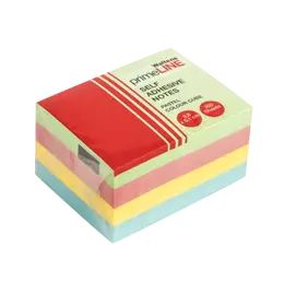 Waltons Primeline Pastel 4Colour Memo Cube Self Adhesive 300 Sheets 38mmx51mm WP25 (Each)
