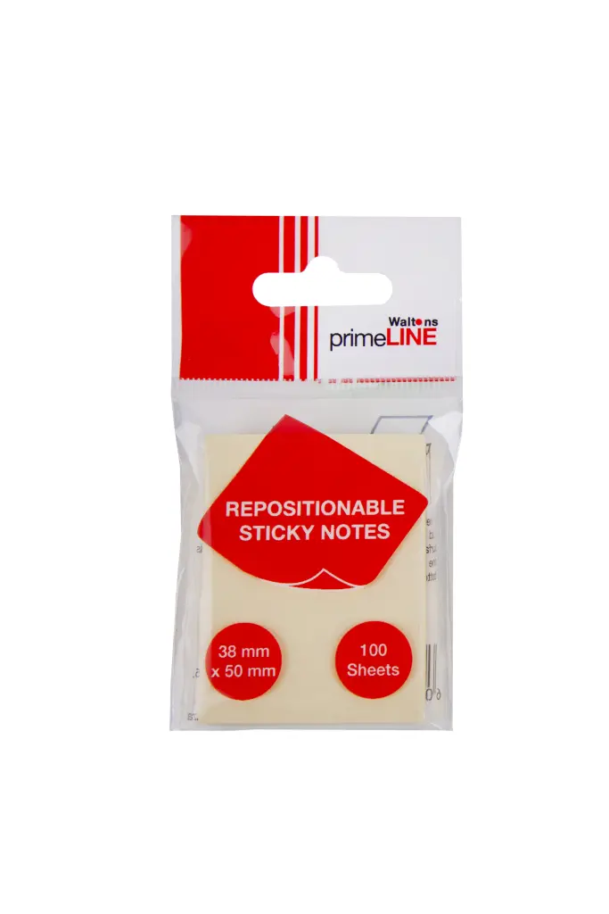 Waltons PrimeLine Self-Adhesive Notes 38mmx50mm