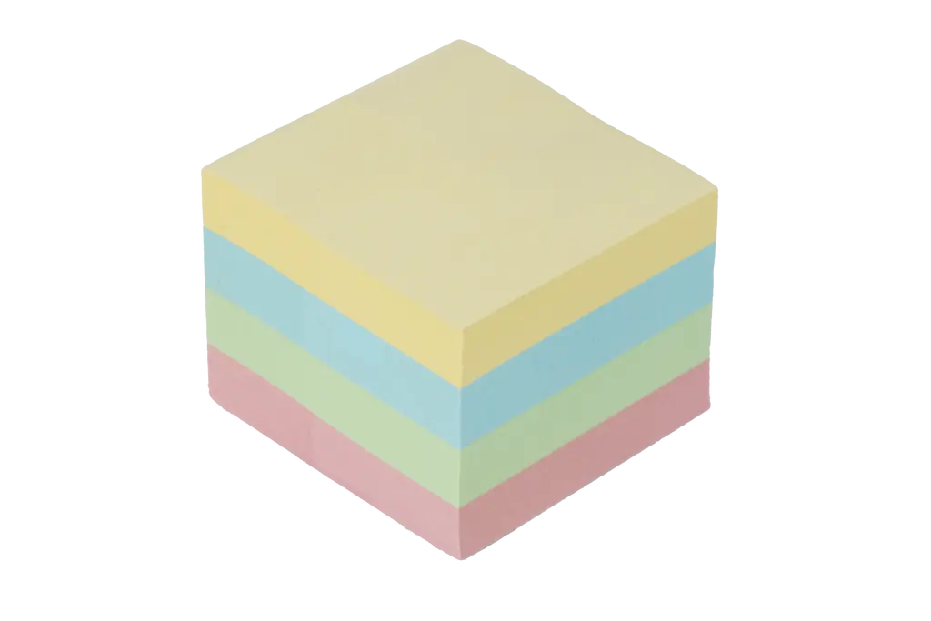 Waltons Primeline Pastel 4Colour Memo Cube Self Adhesive 400 Sheets 51mmx51mm WP26 (Each)