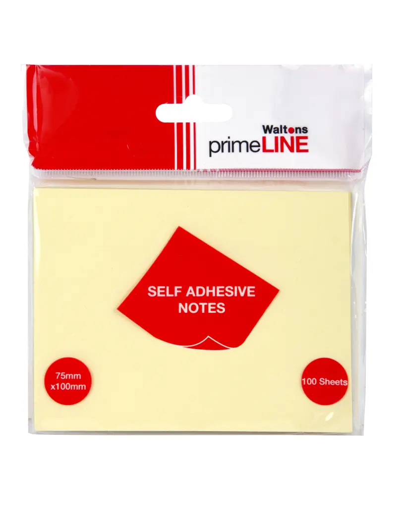 Waltons PrimeLine Self-Adhesive Notes 76mmx102mm