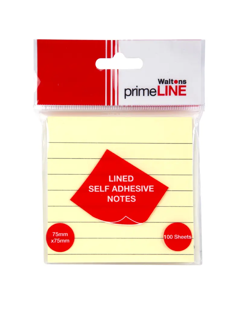 Waltons Primeline Notes Self Adhesive Lined 75mmx75mm 50336 (Each)