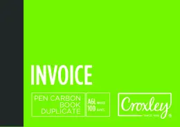 Croxley duplicate carbon book printed A6L 100pg JD16L (Per 1) - B-Invoice