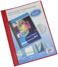 BANTEX Create A Cover Folder A4 PVC Clear Front B3210 - Red image