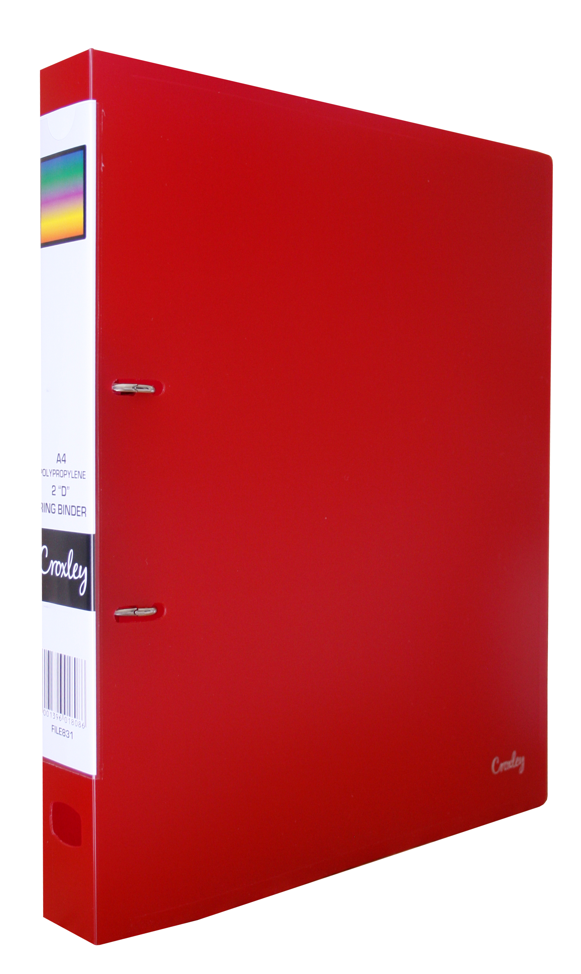 Croxley Translucent PVC 2 D Ringbinder A4 25mm JD831/FIL831 - Red | Waltons