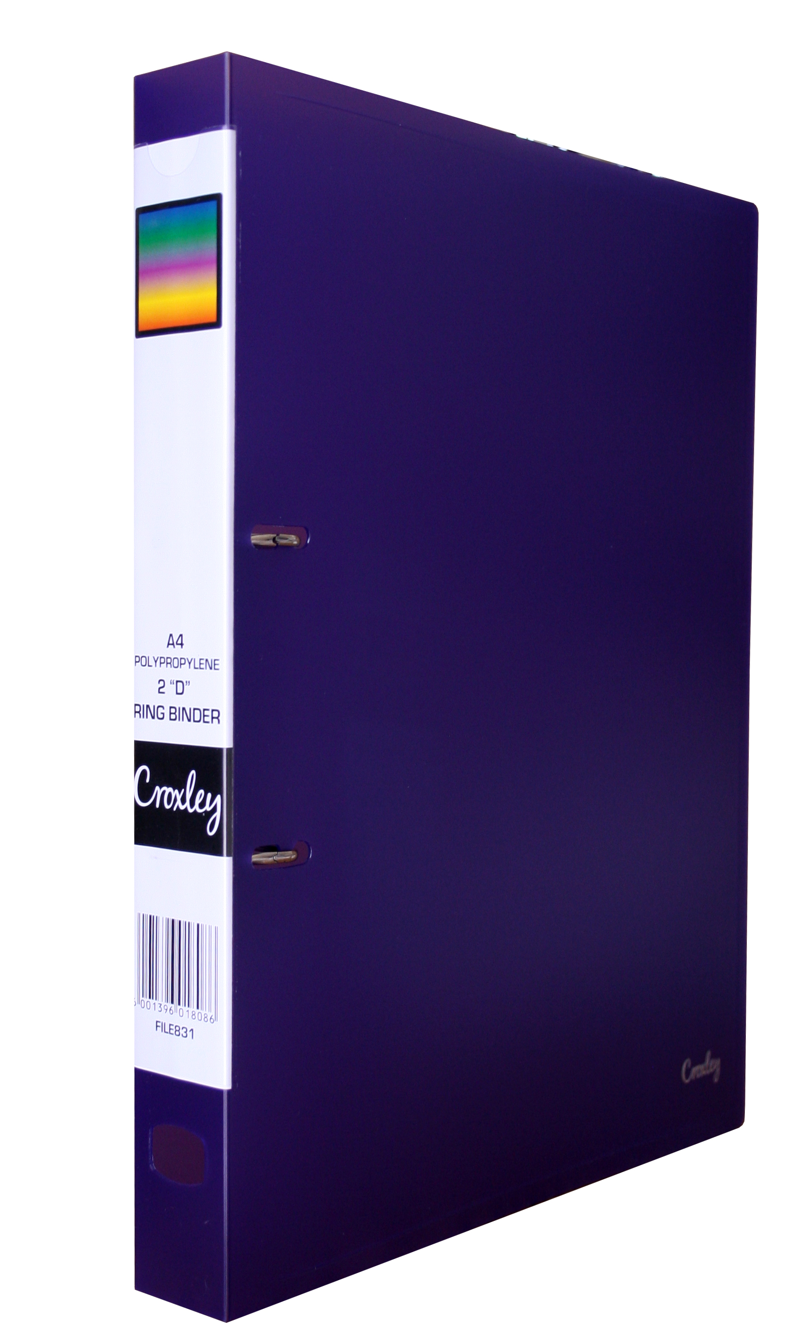 Croxley Translucent PVC 2 D Ringbinder A4 25mm JD831/FIL831 - Purple ...