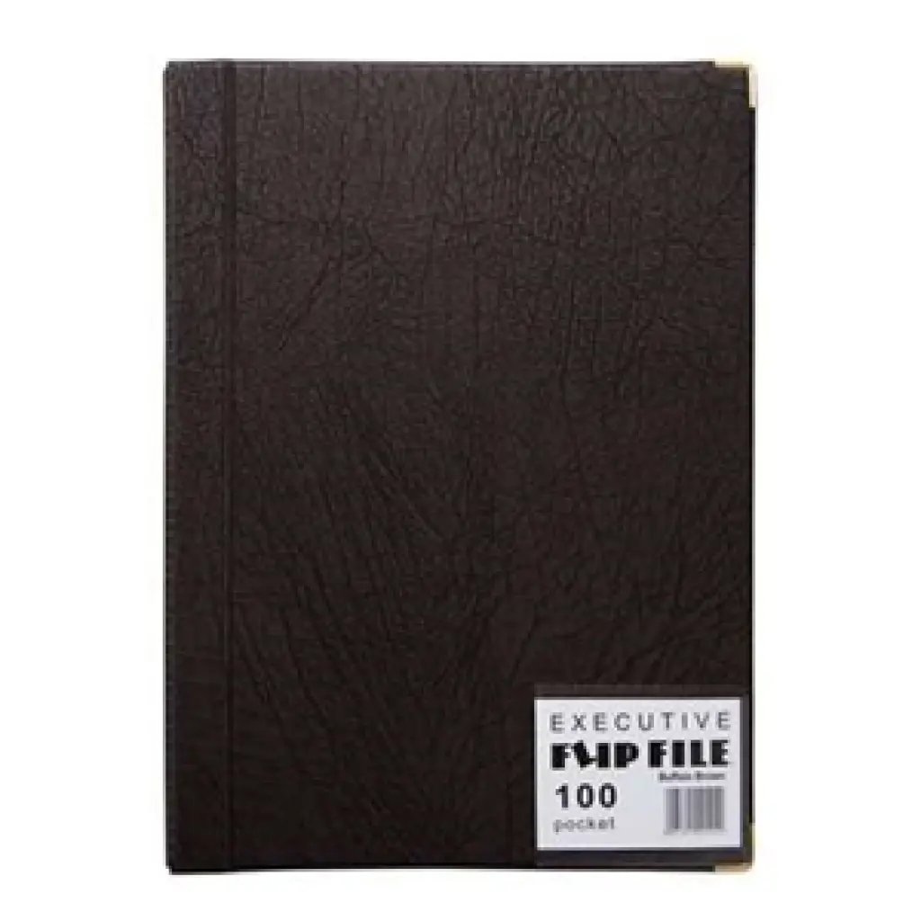 Flip File executive display book A4 100 pocket BA13100C (Per 1) - Black