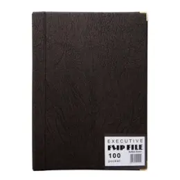 Flip File executive display book A4 100 pocket BA13100C (Per 1) - Black