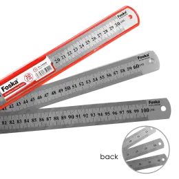  Metal Ruler, 60cm, with Metric Conversion Table Metal