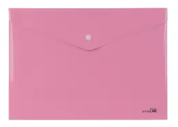 Waltons Primeline A4 Polypropylene Carry Folder with Press Stud CH201 (Each) - Pastel Pink