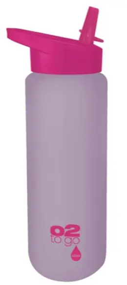 O2 Stainless Steel Single Wall 700ml Bottle O2SS750NEW - Pink