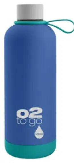 O2 Stainless Steel Double Wall 500ml  Bottle O2SS730 - Blue