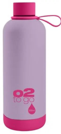 O2 Stainless Steel Double Wall 500ml  Bottle O2SS730 - Pink