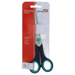 Waltons Primeline Rubbergrip Student Scissors, 17.4cm