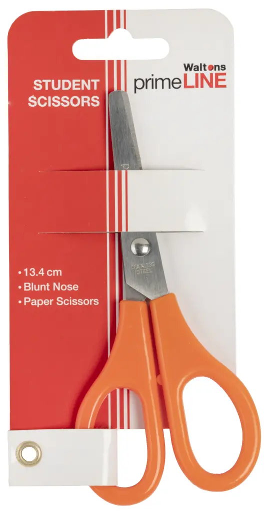 Waltons Primeline Orange Handle Scissors, 13.4cm
