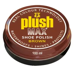 Plush Max Leather Care Shoe Polish 100ml MX - Brown