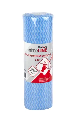 Waltons Primeline Multi Purpose Drywipe Lite 240x400mm 40gsm (Roll 25) - Blue